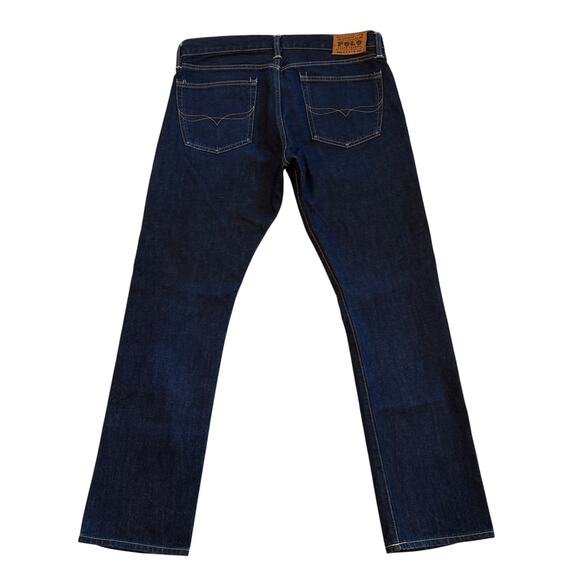 Polo Ralph Lauren Jeans Mens Size 34x30 Blue Slim Straight 018 Dark Wash Preppy - Picture 2 of 11